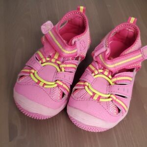 Stride Rite Pink and Neon Sandals